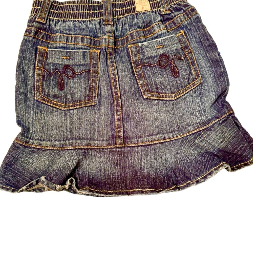 GUESS Girls denim skirt with sparking embellishments & built in shorts size 6x - Picture 2 of 6